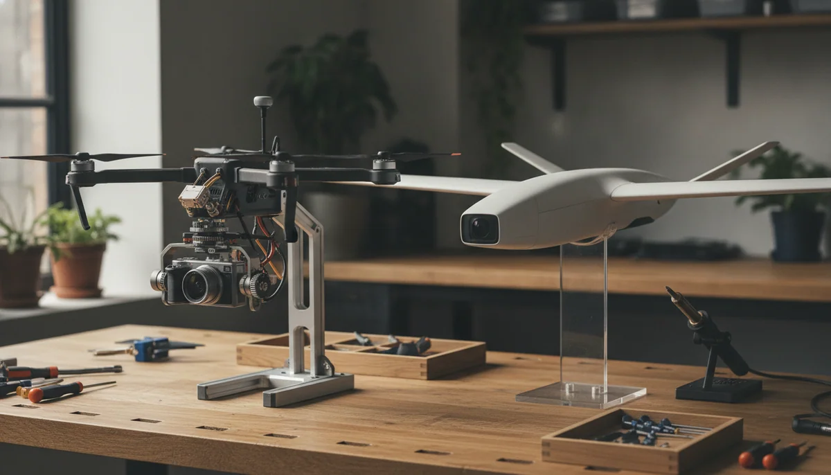 A gimbal moves the camera, electronic stabilisation moves the picture, and that is why cheap drone footage still wobbles